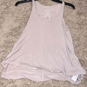 Cream High-Low Tank Top